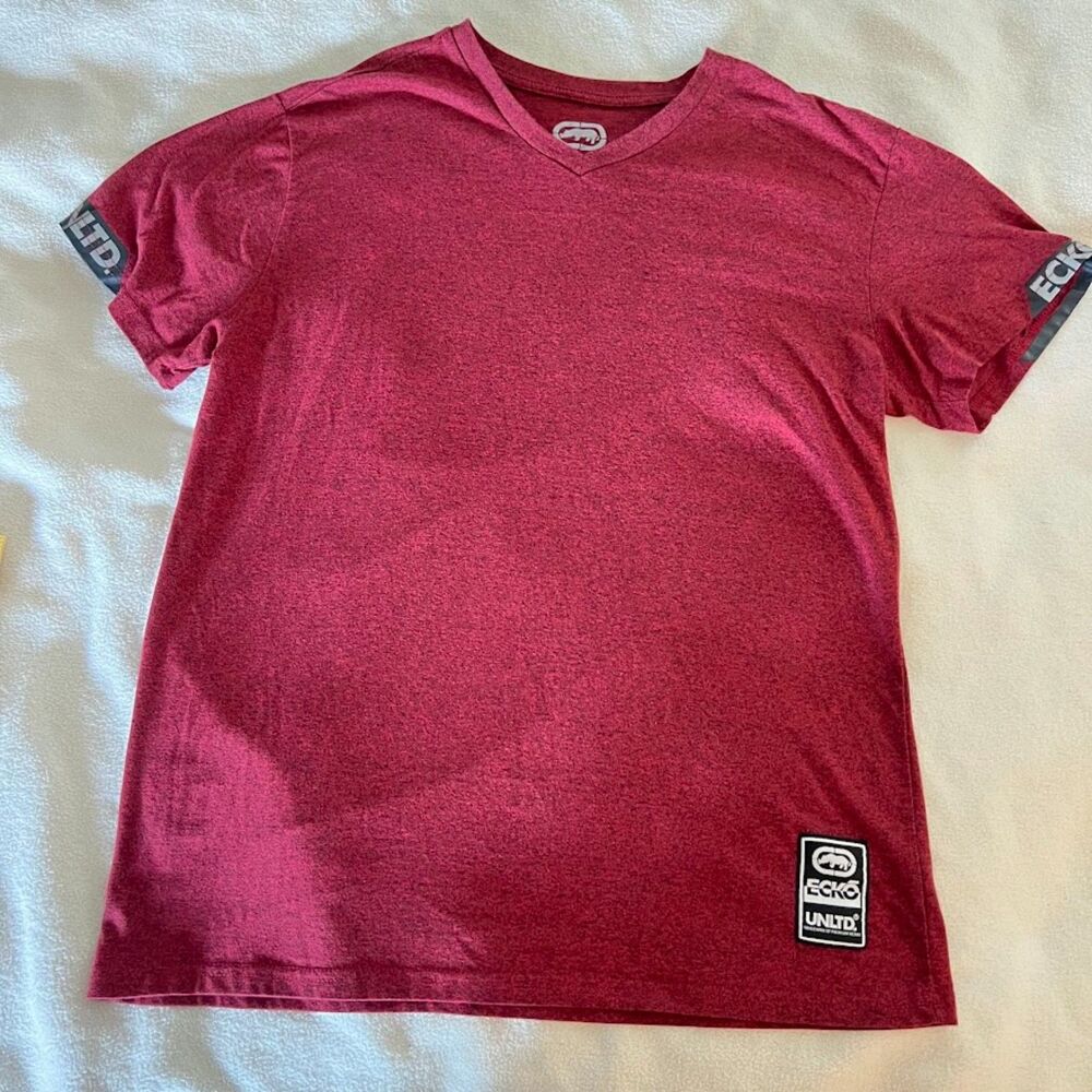 Ecko Unltd Men's Heathered Red T-Shirt Short Sleeve, Size XL